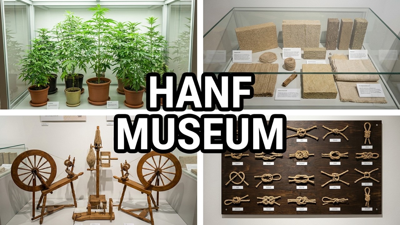 I'm walking through the HEMP MUSEUM Berlin: live plants 🍃