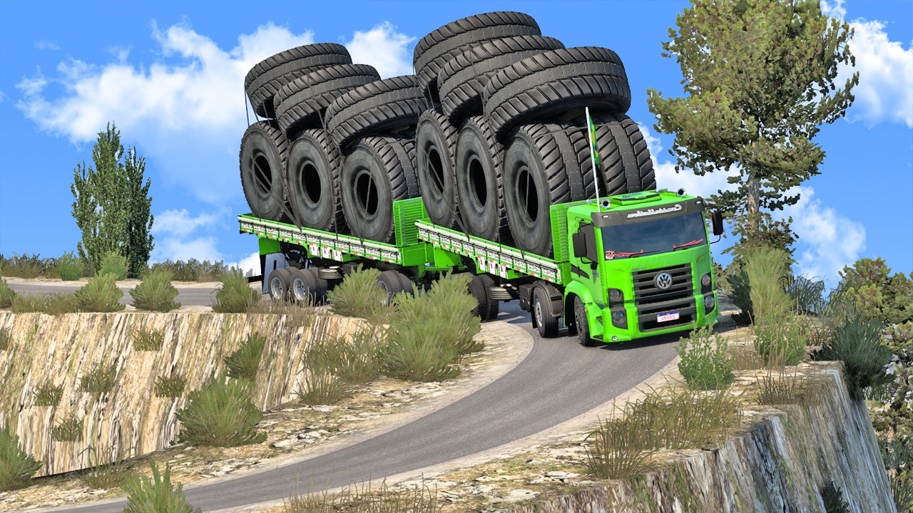 VW Constellation:Mega Tires, Mega Danger - Mastering Precision Driving with Impossible Loads |  ETS2