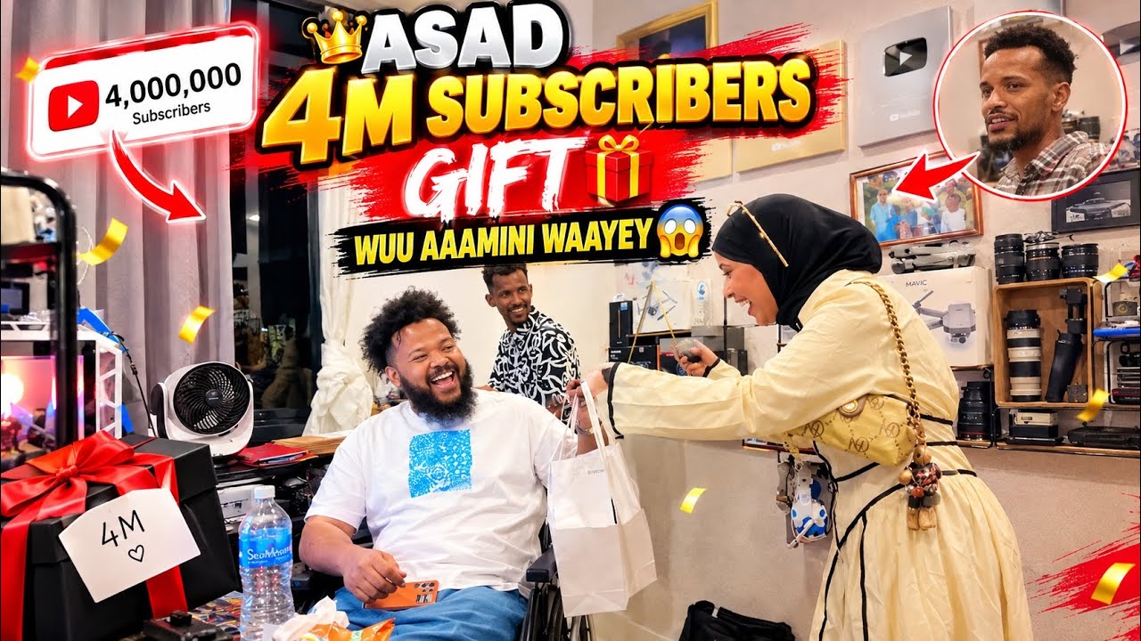 ASAD AYAA UGEYAY GIFT QALI AH INTA ANAN BIXIN U AMINI WAYAY 4M SUBSCRIBERS HAMPALYO