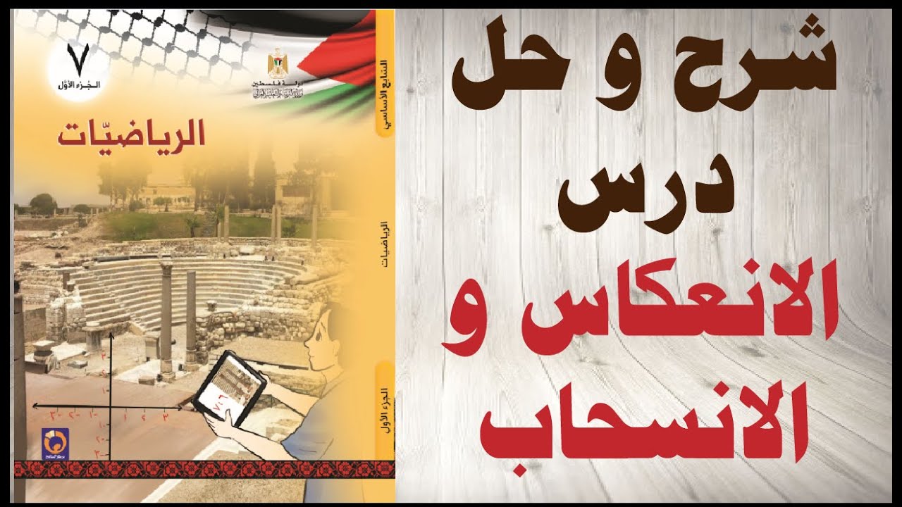 عينة مجانية : حل اسئلة و شرح الانعكاس و الانسحاب رياضيات الصف السابع الفصل الاول المنهاج الفلسطيني