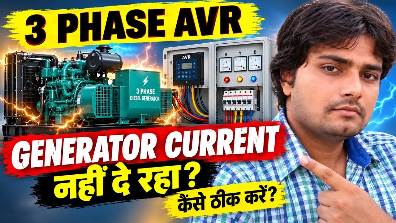 3 phase AVR generator Kaise theek Karen AVR ke connection kaise karen