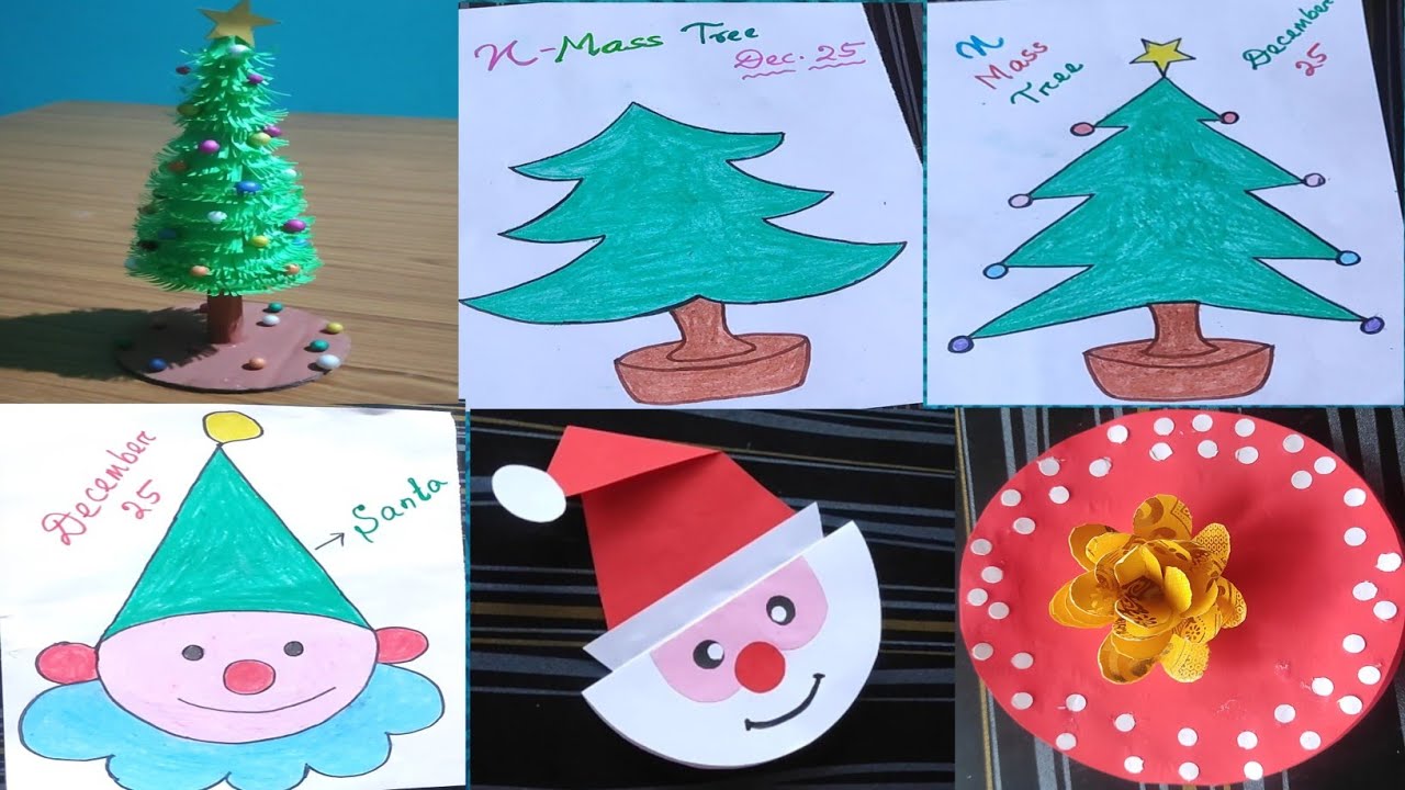 ChristmasDay🌲#Handmade xmass 🌲#santaclauscraft #25december craft#december25 greetings card#Xmasstree