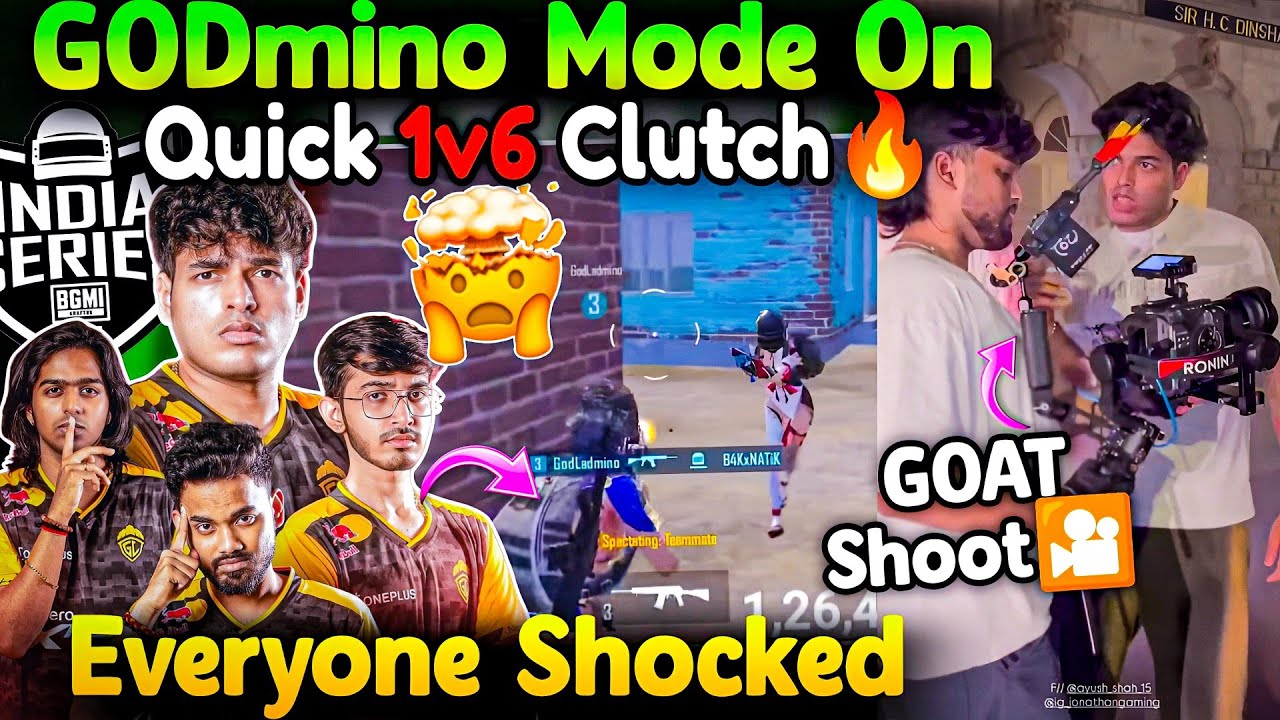 Godmino Quick 1v6 Shocked Everyone😱 Solo 7 Finishes🔥 Jonathan Crazy Shoot📈