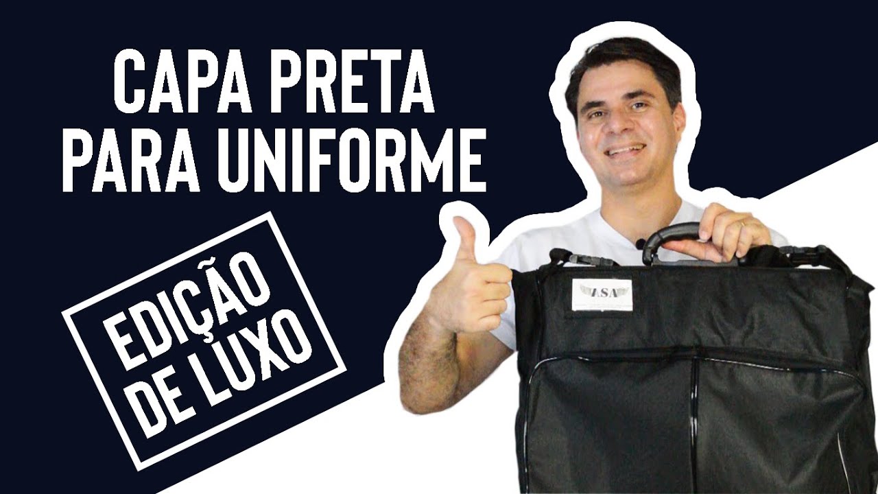 CAPA PRETA PARA UNIFORME EDIÇÃO DE LUXO // ASA - ARTIGOS MILITARES