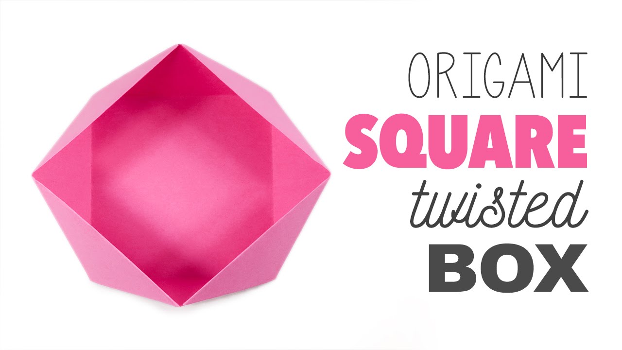 Origami Square 'Twisted' Box - DIY Tutorial - Paper Kawaii