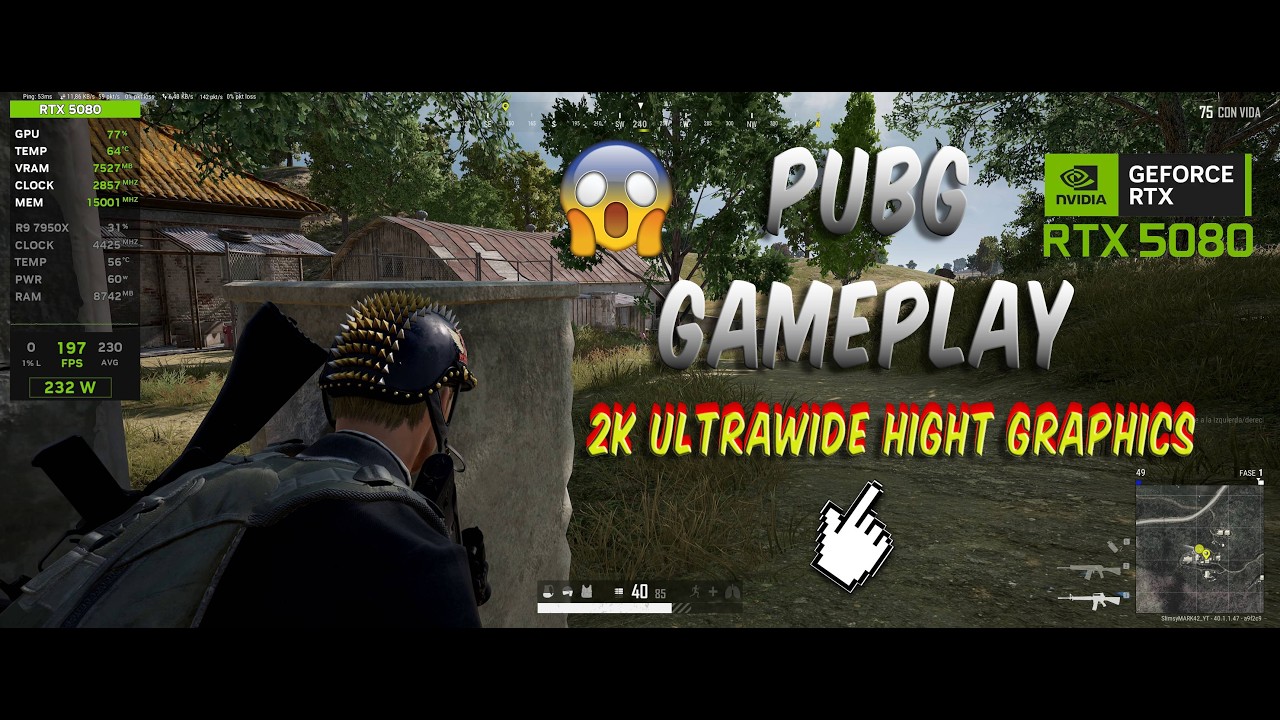 TEST EN PUBG PC, RYZEN 9 7950X + RTX 5080!!!!!, EXCELENTE CALIDAD Y RENDIMIENTO, (+CONFIGURACION)