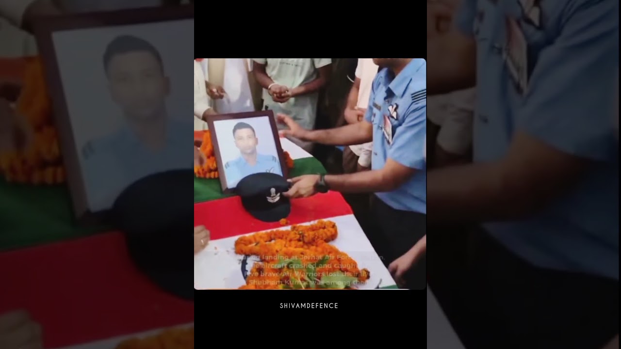 Tribute😭 Flt Lt. Shubham Kumar was martyred in the AN-32 aircraft crash in Assam's Jorhat.#sad#iaf
