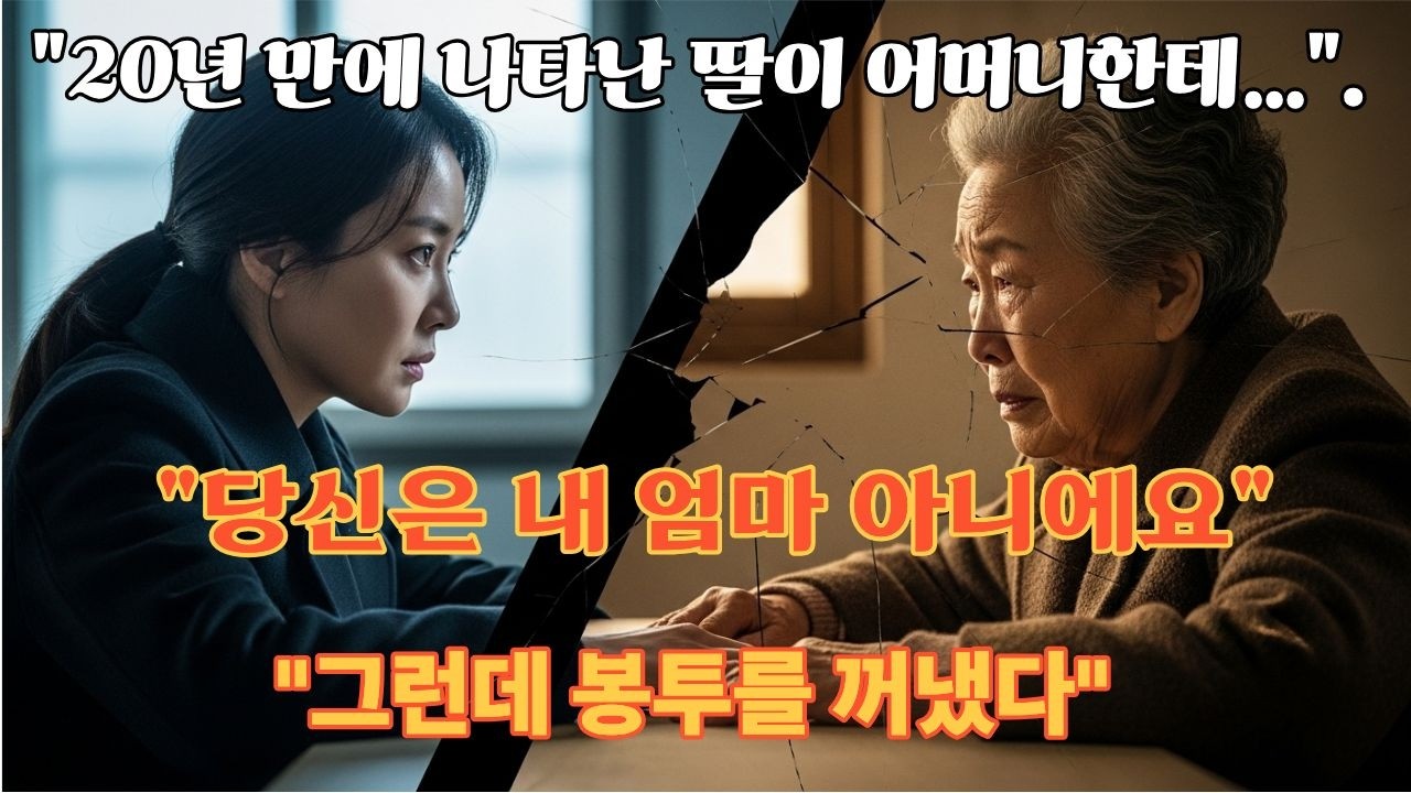 20년 만에 만난 딸의 한마디 결국, 눈물이 먼저였습니다.#20년만에 #모녀이야기 #감동롱폼 #눈물주의 #반전스토리#엄마와딸 #가족사연 #실화기반 #한국감성드라마 #삶의온기