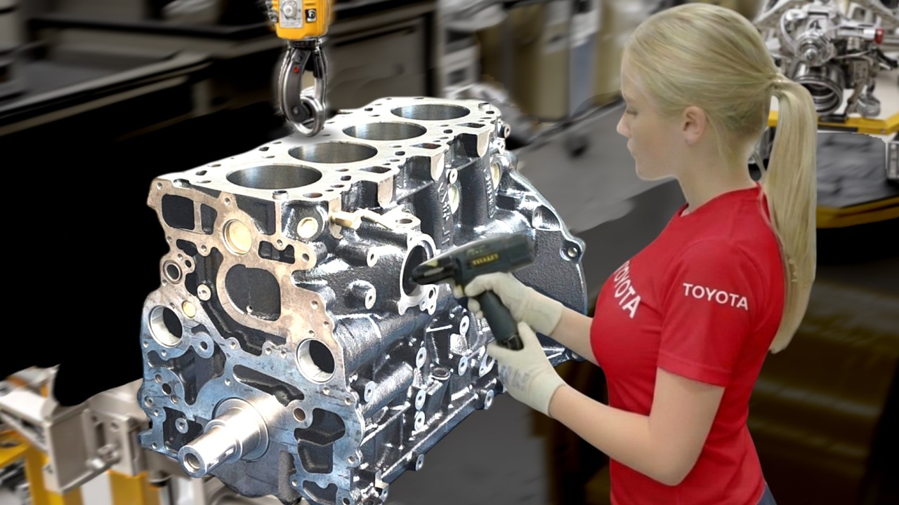 How Toyota 4-cylinder Engines are made: Full Factory Tour in the USA – Manufacturing process