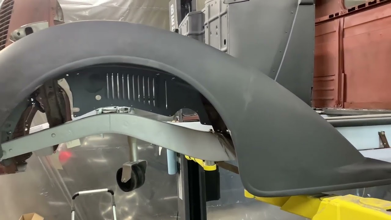Fitting the fenders 1937 Dodge Truck