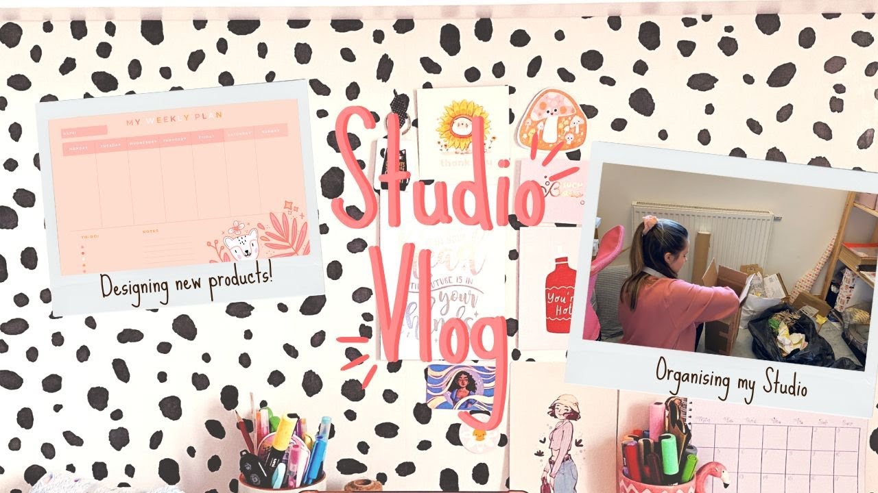 STUDIO VLOG 004 🌱 Running my Etsy Shop | New Products | Cleaning my Studio (Cosy Vibes ☁️)