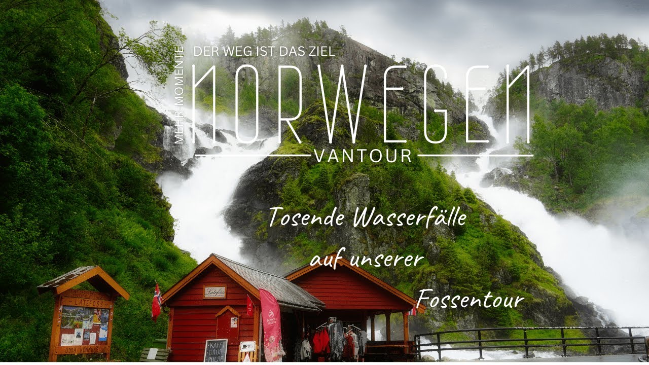 Norwegen Roadtrip 7 - Latefossen, EINER der Top 10 Wasserfälle Norwegens, Flesefossen u. andere