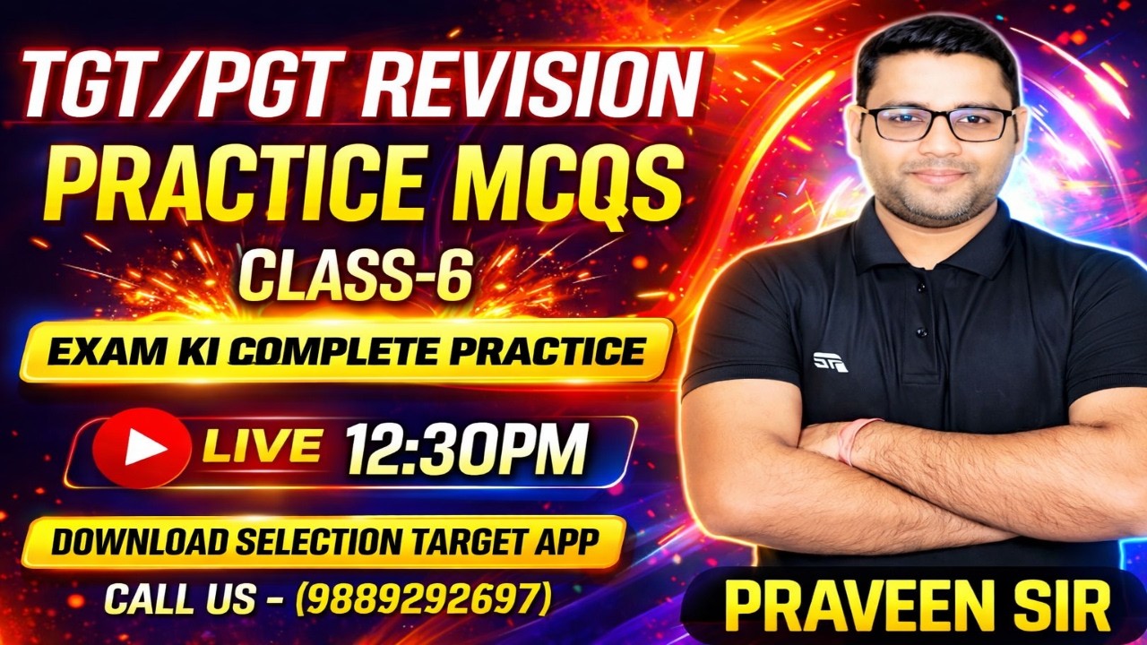 🛑English Grammar & Vocab  Practice for TGT/PGT || CLASS-6 || Praveen Sir