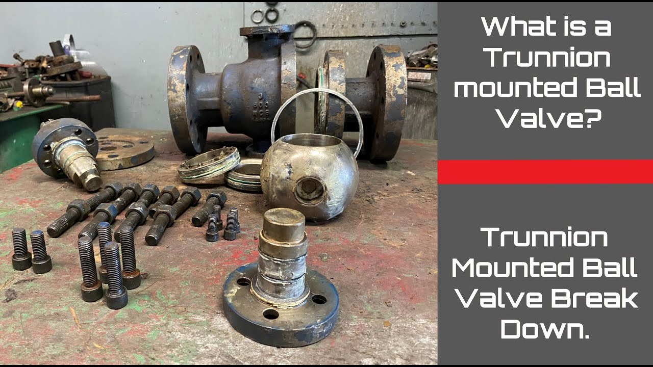 What is a Trunnion mounted ball valve? Trunnion mounted ball valve disassembly. Parts breakdown.