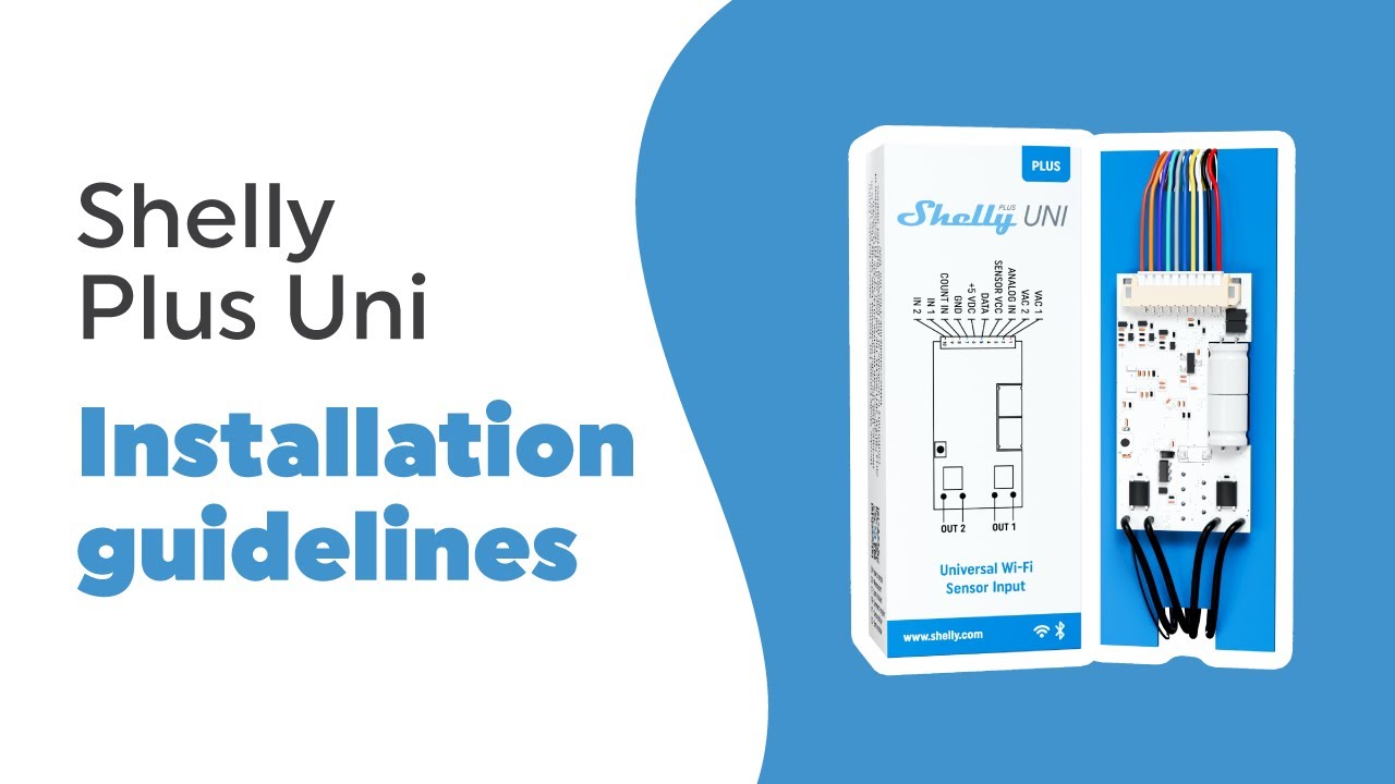 Shelly Plus Uni - Installation video - With a liquid level sensor