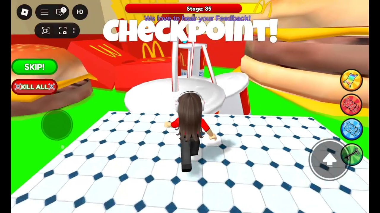 Scappo dal mc Donalds🍔🍟🍗su roblox 🙃