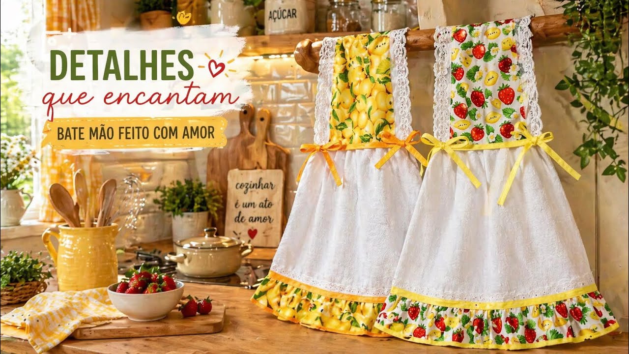 Bate- mão ! Vestidinho (pano de prato /vestido )
