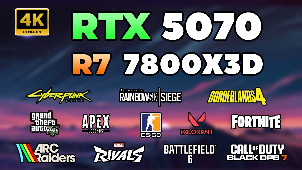 RTX 5070 + Ryzen 7 7800X3D : Test in 12 Games in 2026 | 4K | The Best AM5 Gaming Value?