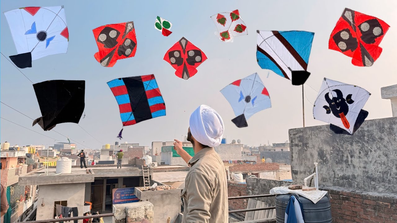 Flying kites on sunday 🤯|| kite tod layi panga pe gya 😤⚡️|| kites fly with freinds 🤩