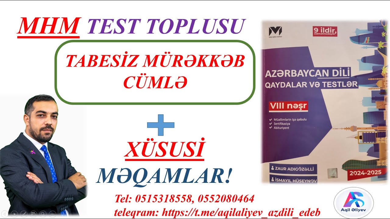 MHM-2024. TABESİZ MÜRƏKKƏB CÜMLƏ. #miq #sertifikasiya #abituriyent #education #motivation