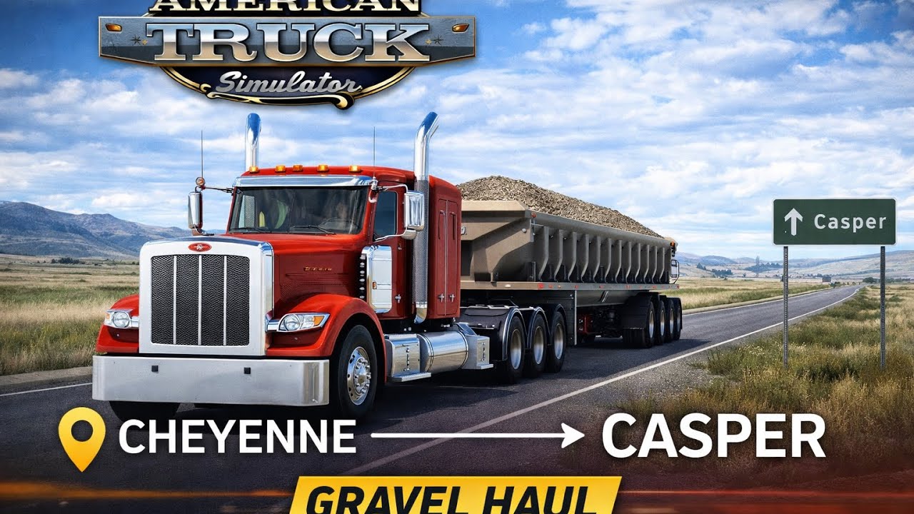 AMERICAN TRUCK SIMULATOR | Some gravel from Cheyenne to Casper
