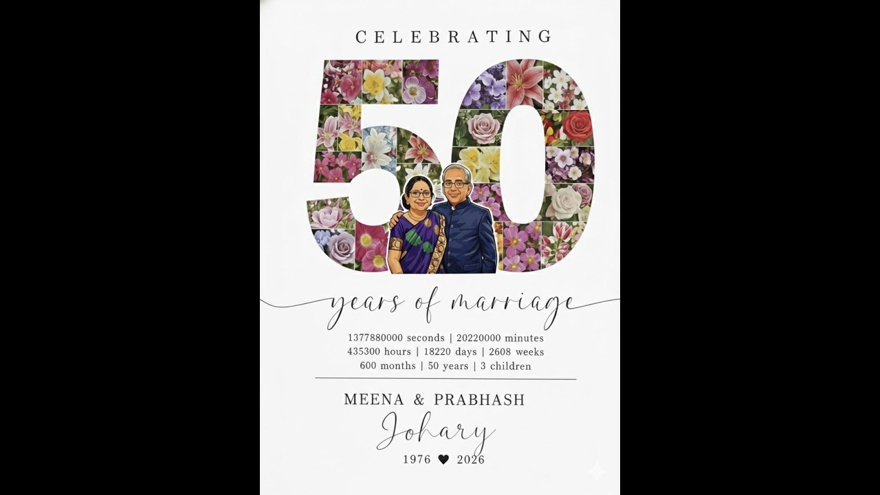 A Beautiful Journey: 50 Years of Love & Memories 💫 | Dr. P.C Johary & Smt. Meena Johary ✨🎉