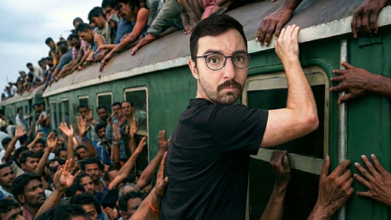 Surfando o trem MAIS PERIGOSO do mundo para chegar na MAIOR FAVELA do Bangladesh! (Korail)