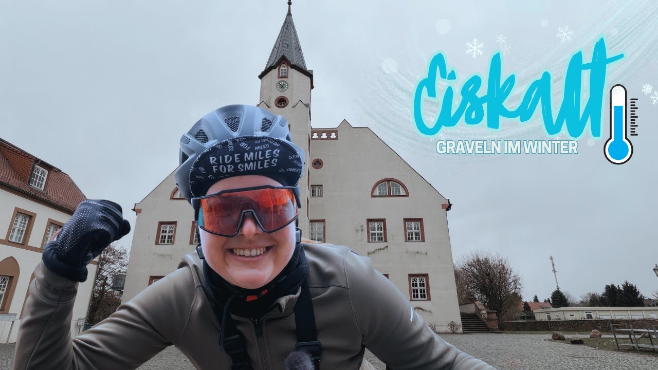 Radfahren bei K&auml;lte  - von Leipzig nach Schloss Belgershain