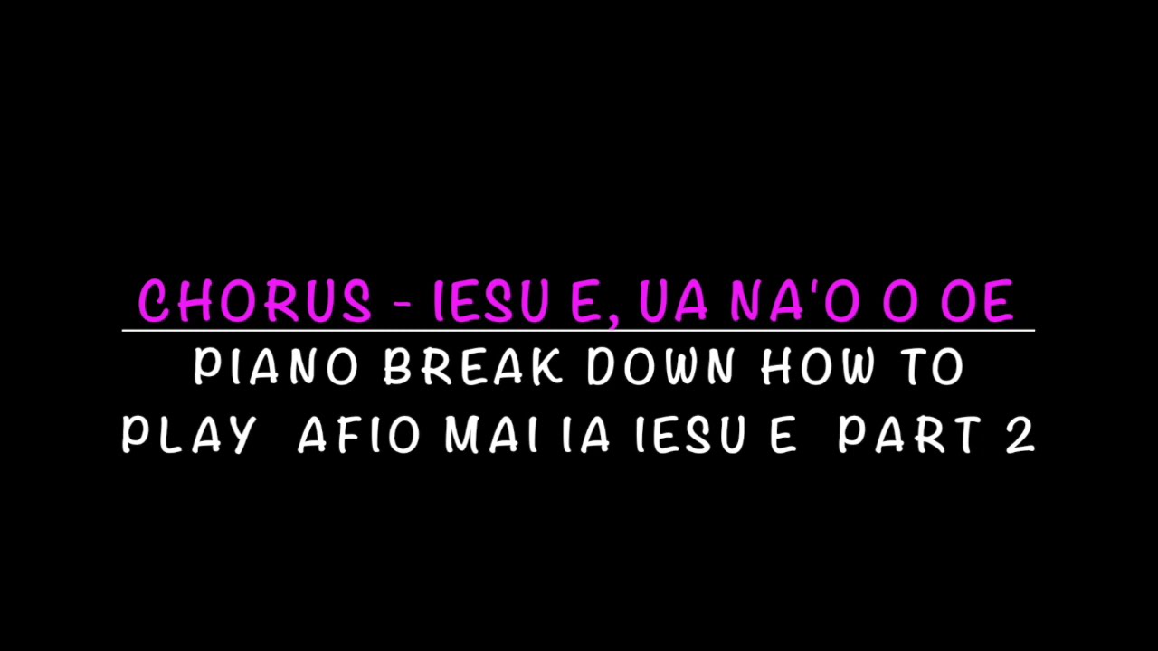 Part 2 chorus- How to play Iesu e ua na'o o oe #peselotu
