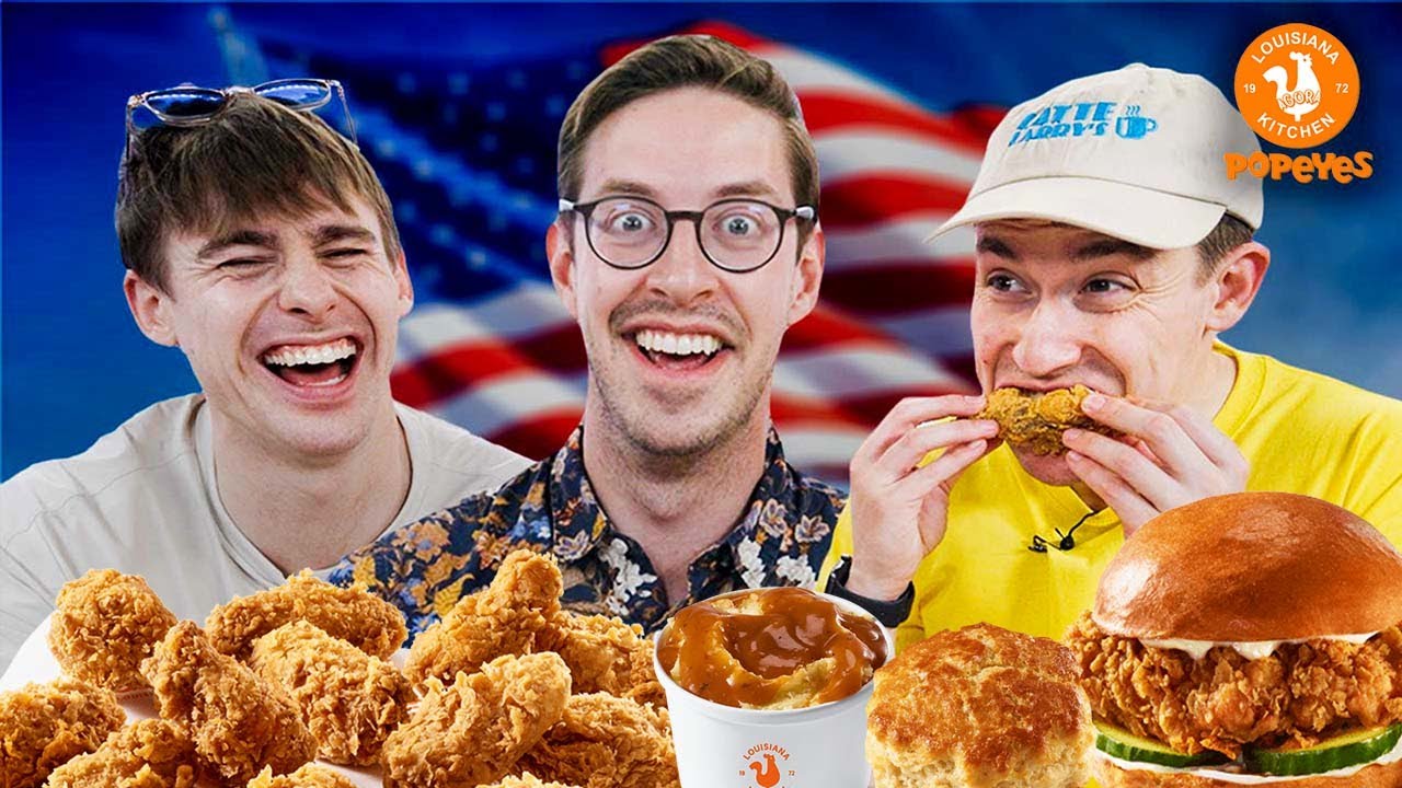 Two Brits Try Popeyes with Try Guy Keith!