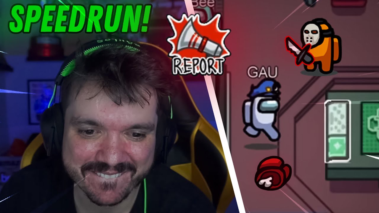 GAULES SPEEDRUN INCRIVEL COM A TRIPULAÇÃO NO AMONG US!!