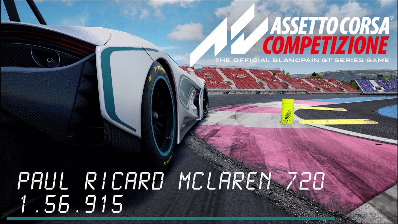 Путь новичка. Изучаем Paul Ricard на McLaren 720 GT3 + настройки | Assetto Corsa Competizione