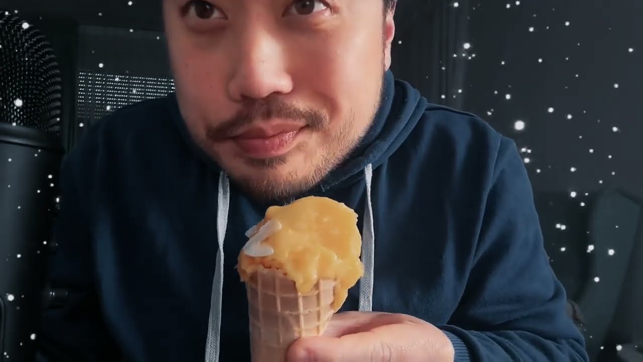 ASMR Mango Ice Cream (Eating Sounds)