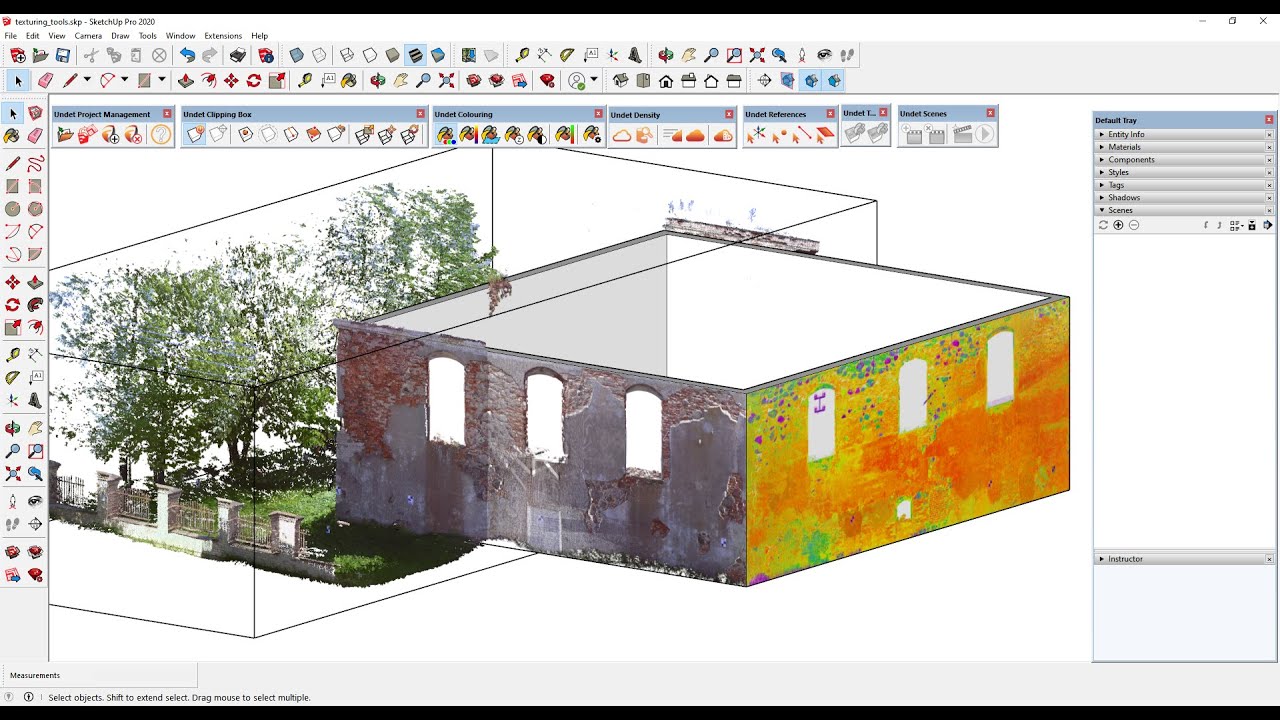 Undet for SketchUp | How to apply a texture from point clouds