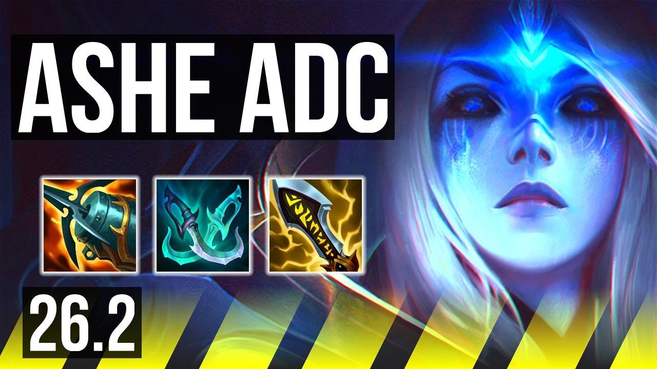 ASHE & Braum vs JINX & Nautilus (ADC) | Good KDA: 12/1/6 | KR Master | 26.2