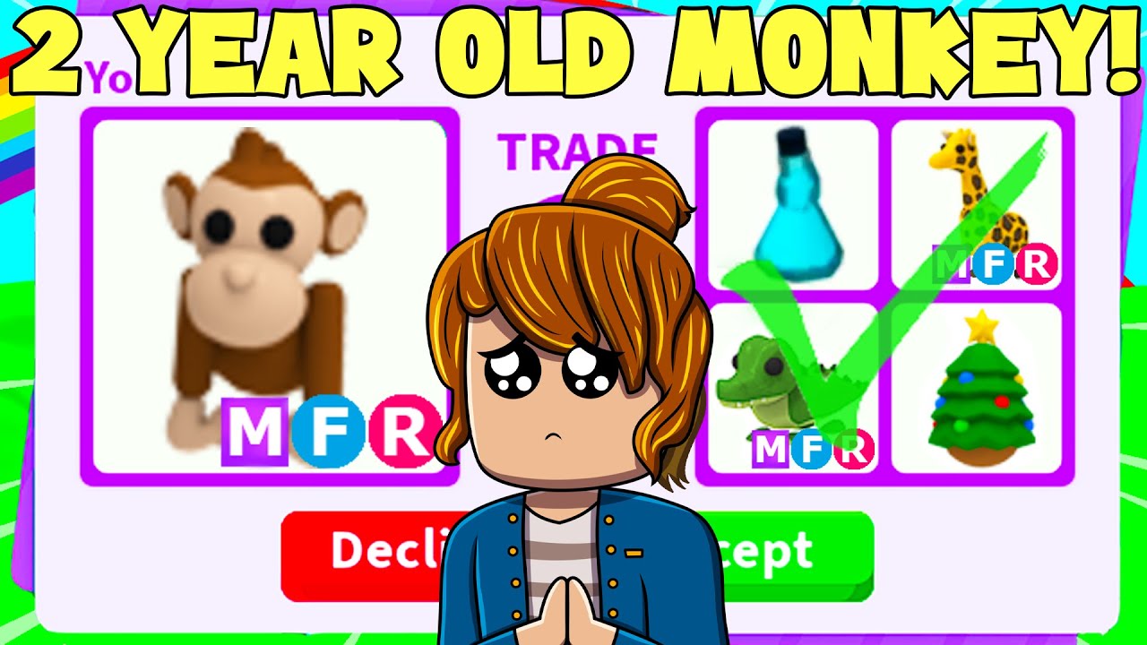 I traded my MEGA NEON MONKEY (adopt me)