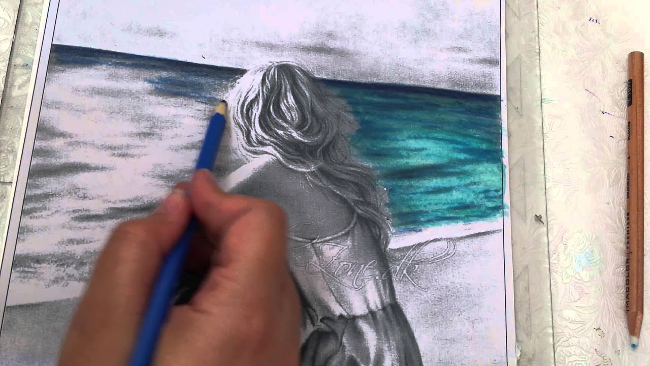 Como colorir mar com lápis de cor