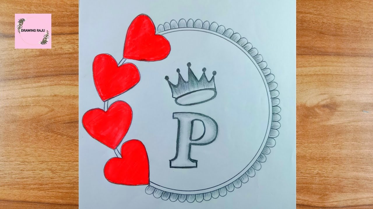 How to make P letter circle drawing|| best P letter tattoo drawing with pencil sketch for beginners