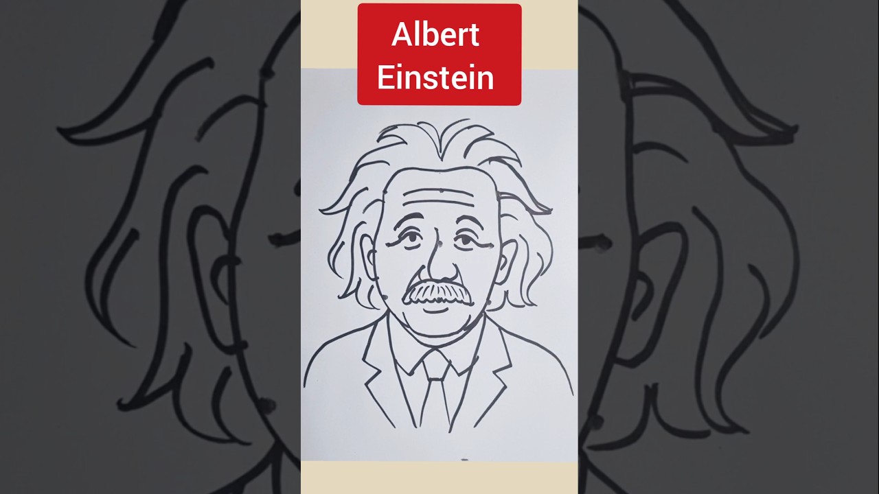 Albert Einstein Drawing #Drawing