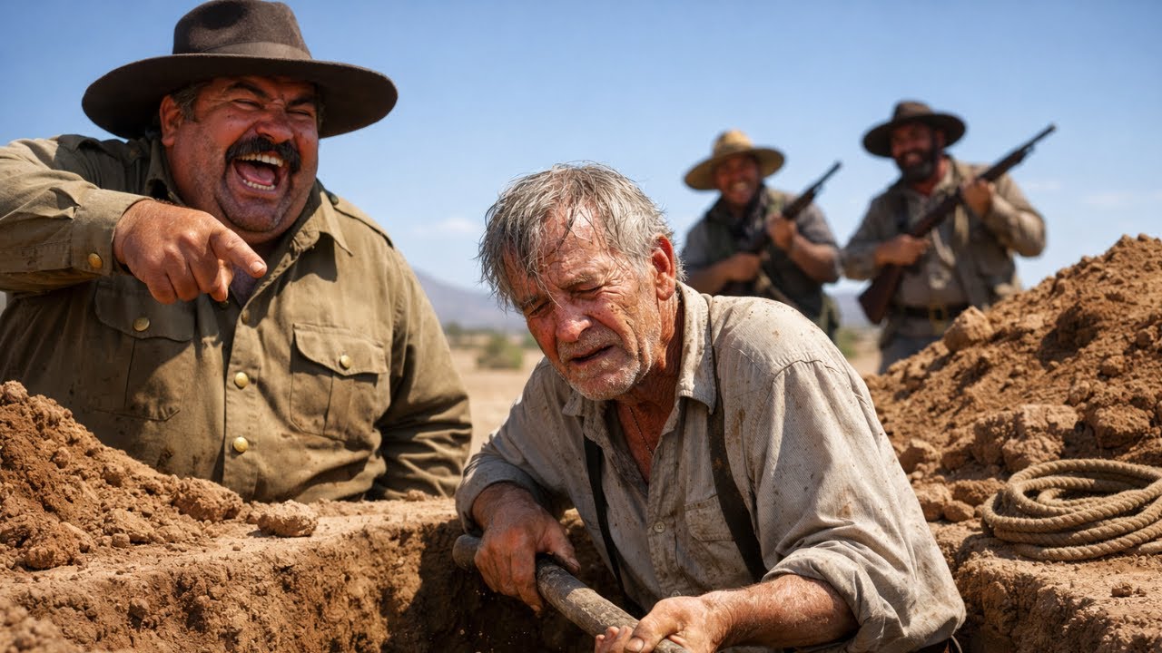 EL ANCIANO FORZADO A CAVAR SU PRÓPRIA TUMBA POR LOS CAPANGAS... Y PANCHO VILLA LOS LANZÓ ADENTRO