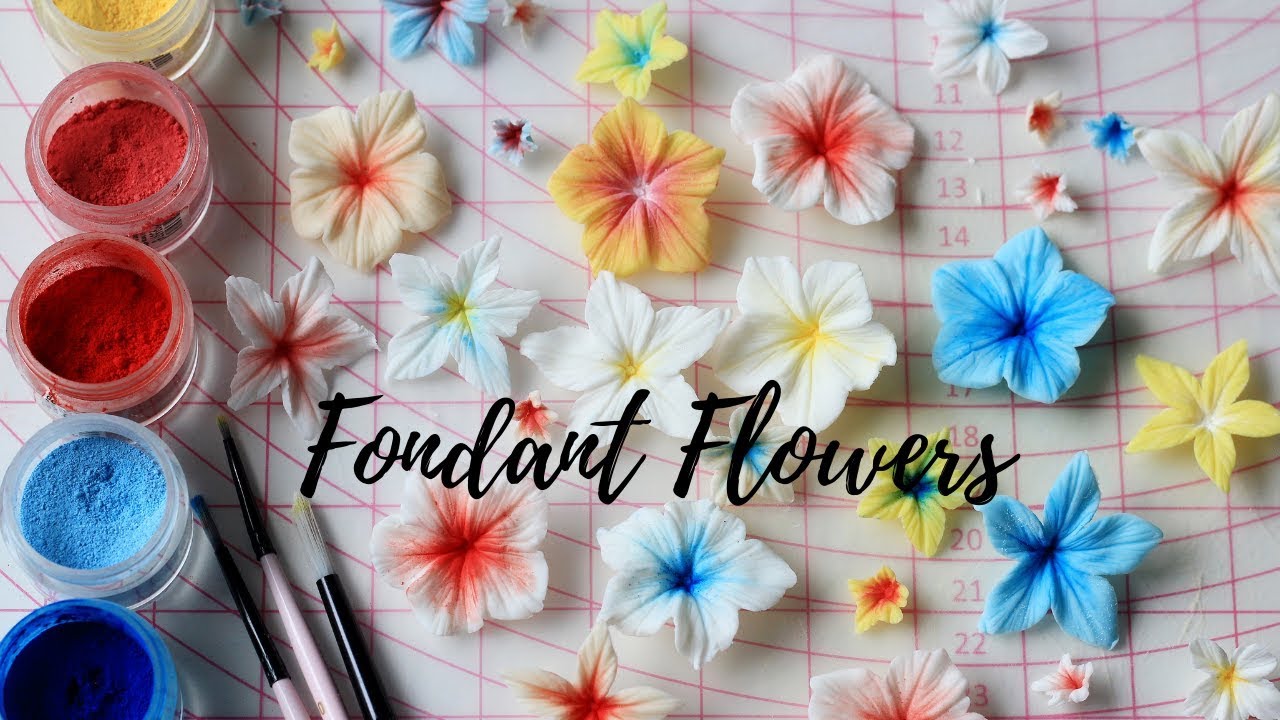HOW TO MAKE FONDANT FLOWERS EASY TUTORIAL | INTHEKITCHENWITHELISA