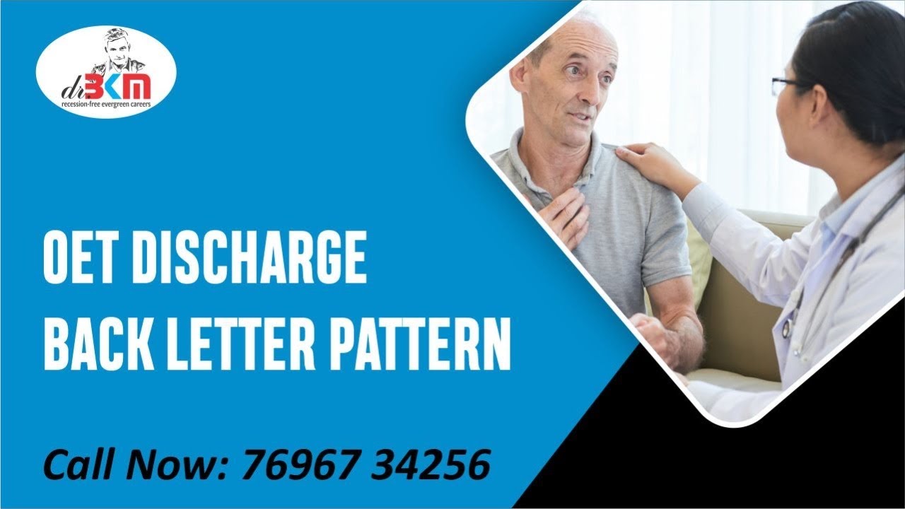 Oet writing sample | oet letter | oet writing task | Discharge back letter pattern