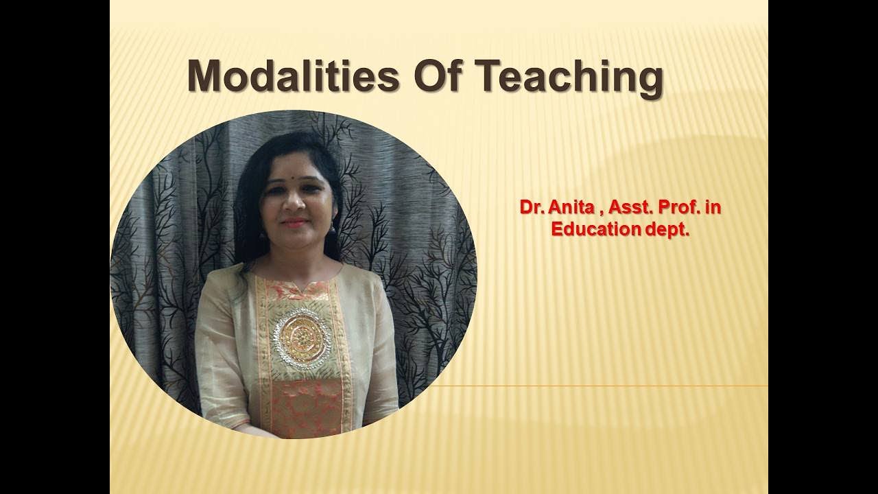 Modalities Of Teaching