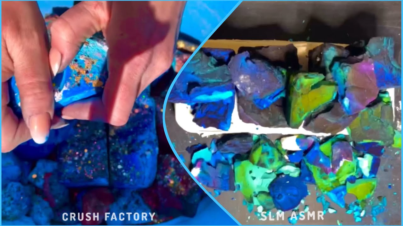 DYED SERIES - PART 4: @slmASMR & @crushfactory 🌏 | DUSTY CRISPY VIBRANTLY DYED GC & TOPPINGS