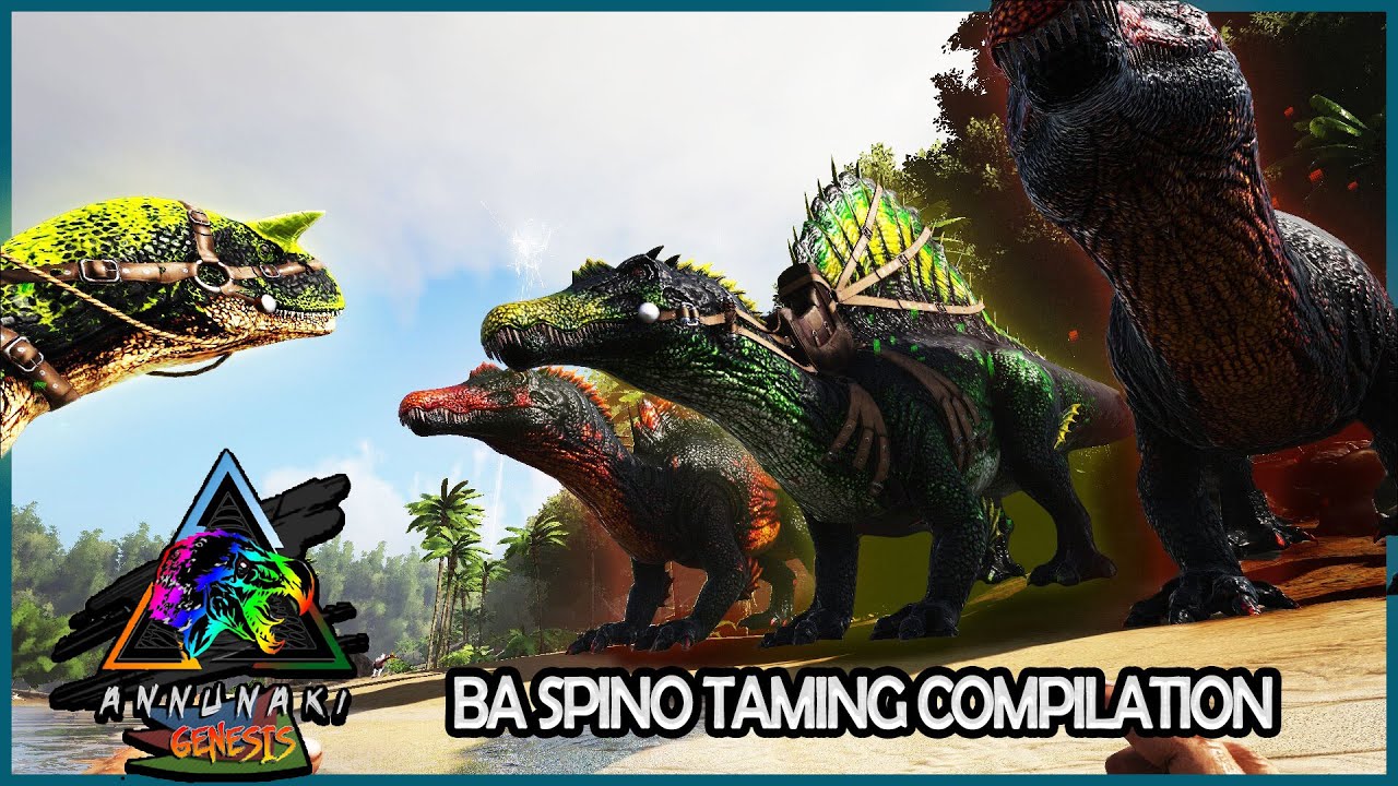 BA Fire and Poison Spino Taming Compilation | ARK Annunaki Genesis MODDED