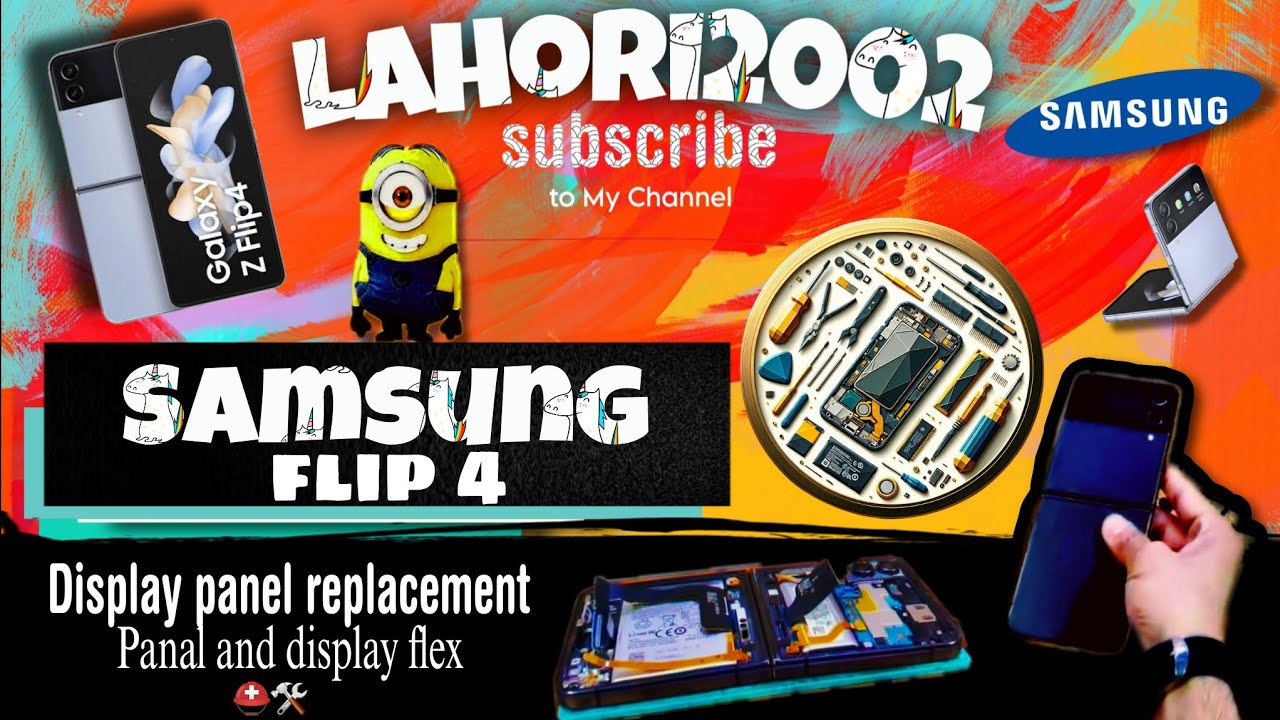 How to change ||SAMSUNG FLIP 4|| display strip & PANAL replacement.  #Samsung #samsungflip4 #mobile 