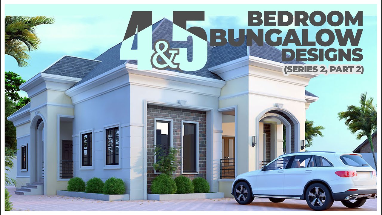 Top 5 Nigerian 4 and 5 BedRoom Bungalow Designs - Nigerian House Plans Series (Series 1, Part 2)