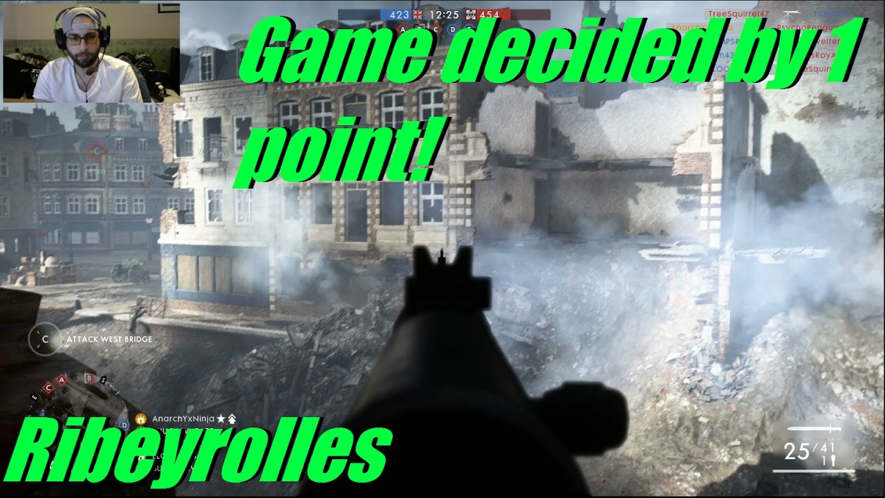 Battlefield 1 - This game was decided by 1 ticket!!! :O | Ribeyrolles 1918 factory gameplay