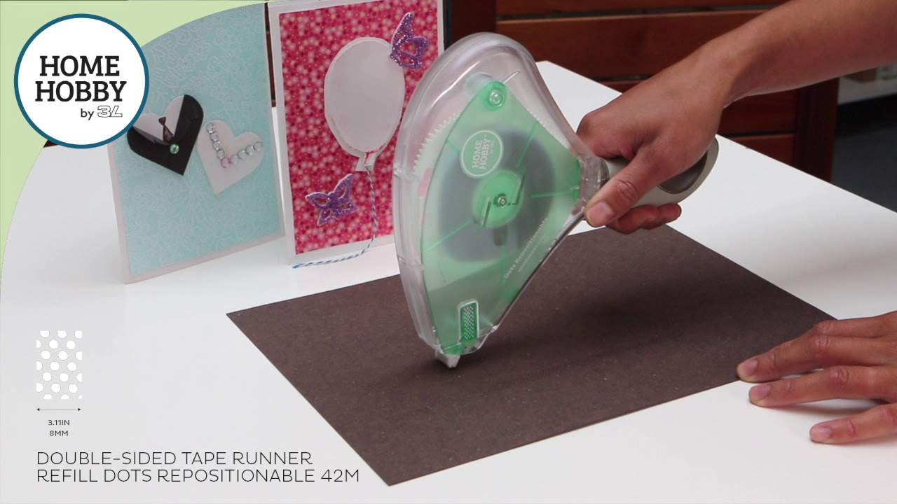 Double-sided Tape Runner Refillable Dots Repositionable • 42M • HomeHobby by 3L