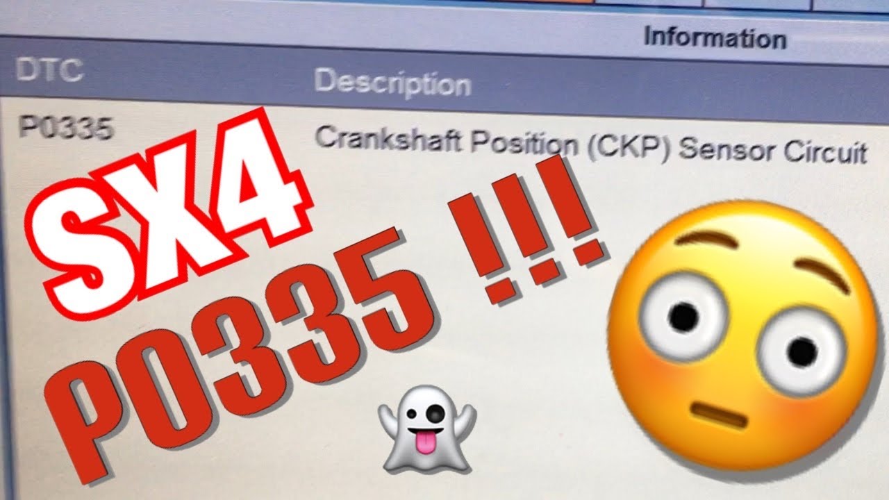 Код ошибки P0335 (цепь датчика положения коленвала) у Suzuki SX4